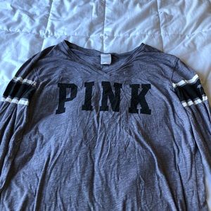 Long Sleeve Grey PINK Shirt